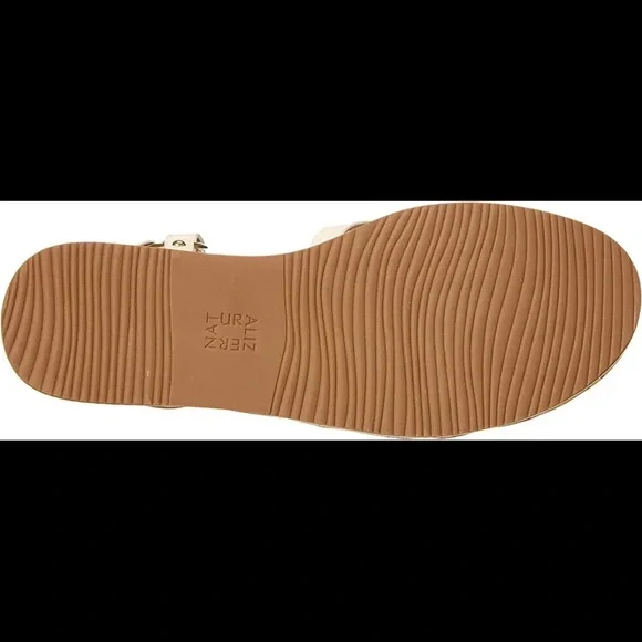 NATURALIZER Womens Porcelain Platform Georgette Wedge Leather Sandals 7.5 M - Picture 4 of 7